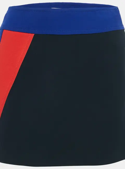 Miu Miu Blue Colorblocked Crepe Mini Skirt S