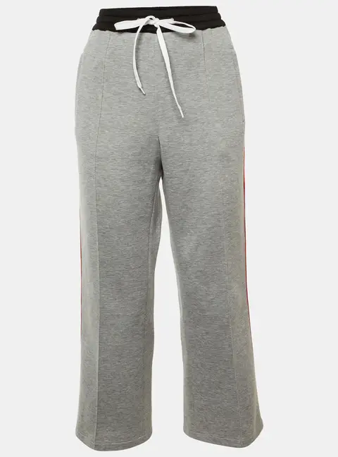 Miu Miu Grey Side Logo Band Cotton Blend Jogger Pants L