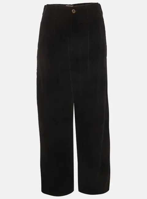 Miu Miu Black Velvet Wide Leg Trousers S