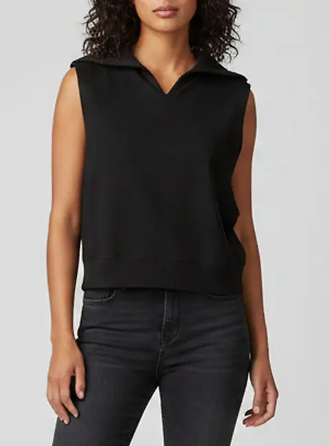 Miu Miu Black Jersey Sleeveless Sweatshirt S