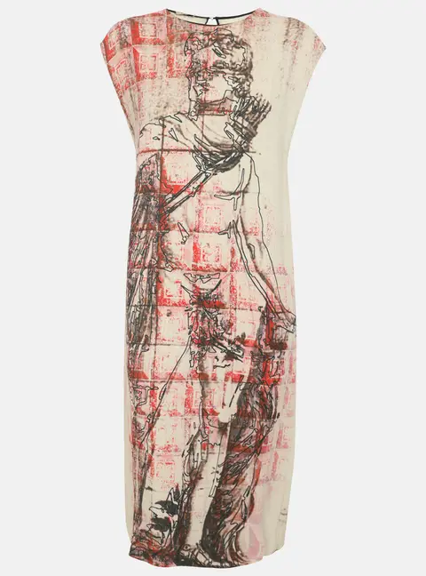 Miu Miu Multicolor Printed Viscose Sleeveless Knee Length Dress M