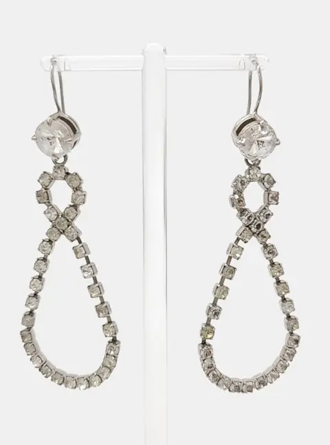 Miu Miu Silver Crystal Earrings
