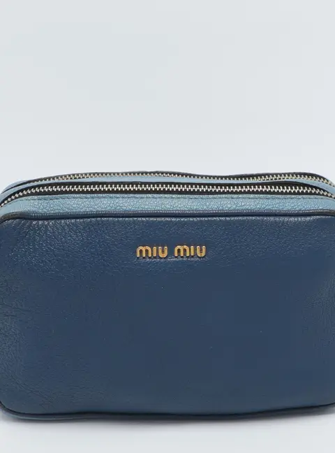 Miu Miu Blue Leather Crossbody Bag