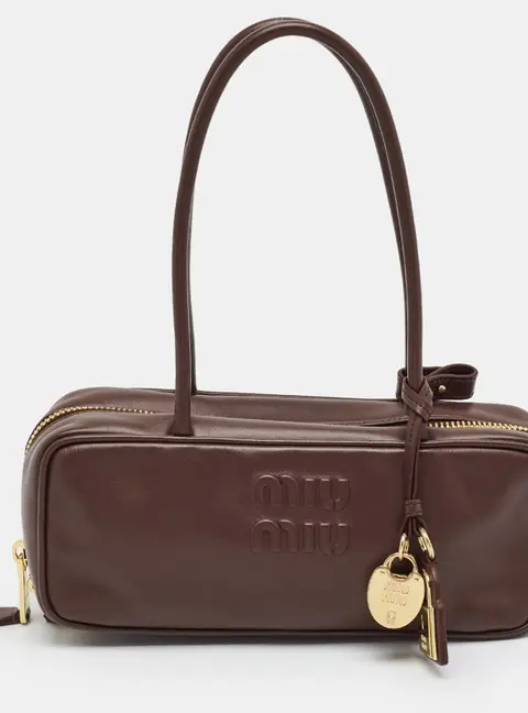 Miu Miu Beau Small Briarwood Leather Satchel