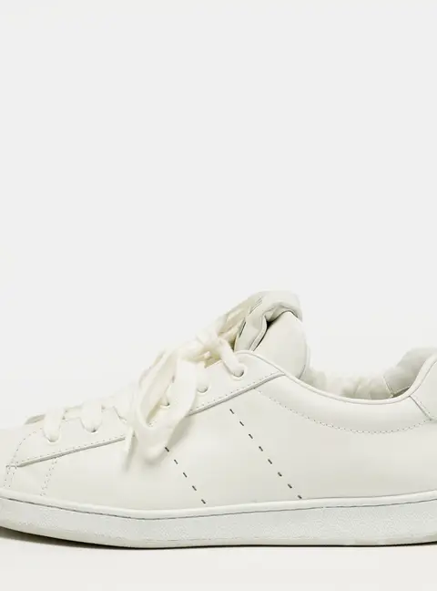 Miu Miu Size 42 White Leather Low Top Sneakers