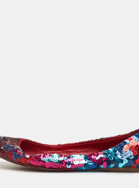 Miu Miu Size 39 Multicolor Sequins Ballet Flats