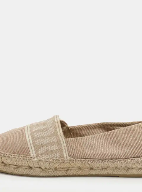 Miu Miu Size 36 Beige Canvas Espadrille Flats