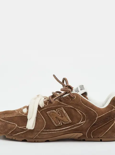 Miu Miu x New Balance 530 SL Size 38 Cinnamon Brown Suede Low Top Sneakers