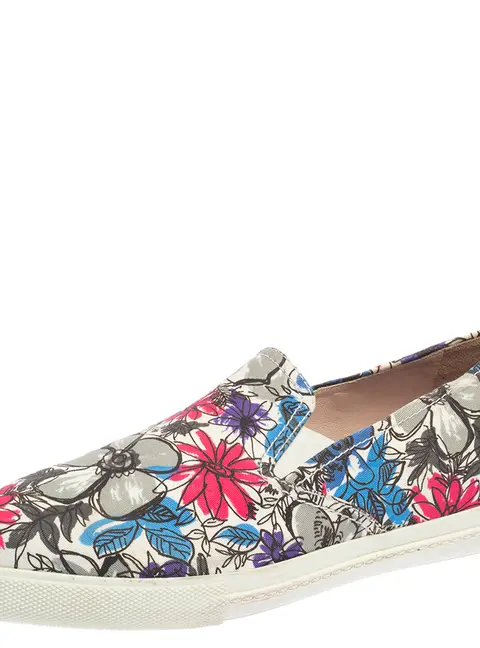 Miu Miu Multicolor Canvas Slip On Flats Size 38