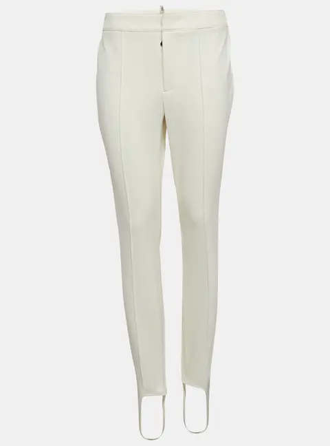 Moncler Grenoble White Technical Jersey Stirrup Ski Pants M