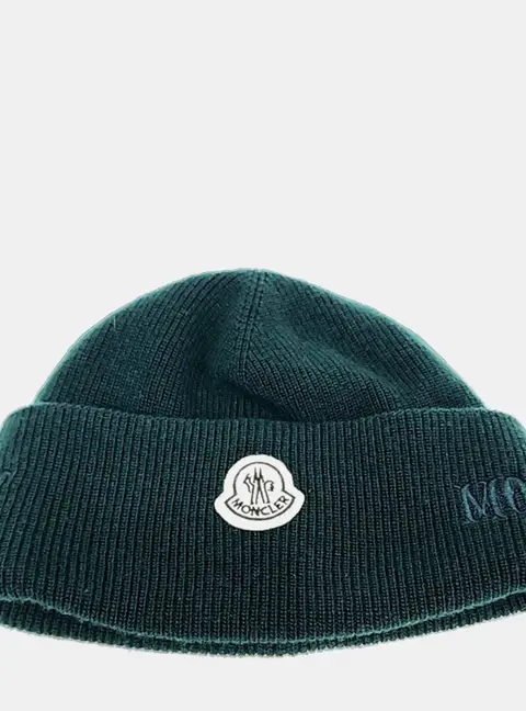 Moncler Green Wool Beanie