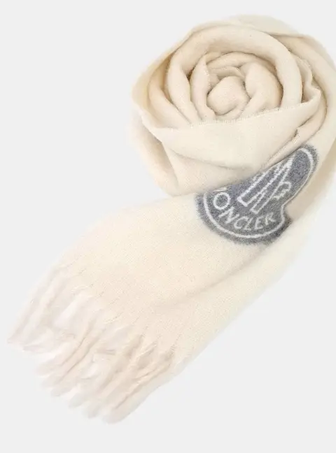 Moncler wool beige scarf