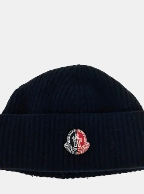 Moncler Black Wool Beanie