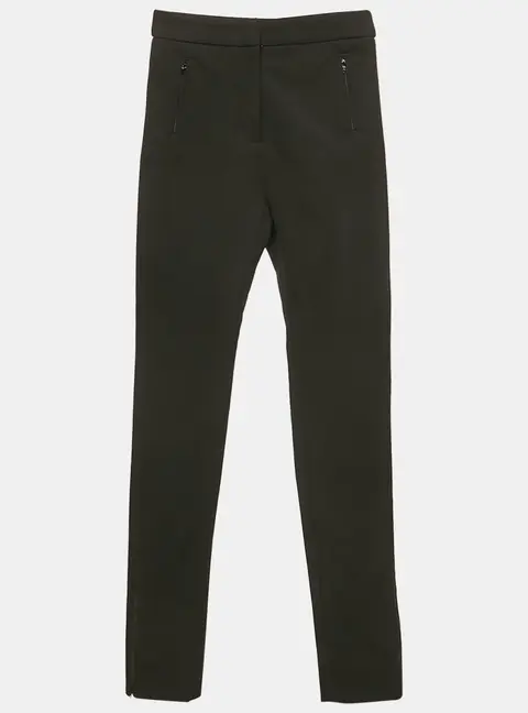 Moncler Black Gabardine Trousers M