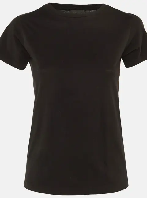 Moncler Black Cotton Logo Striped Crew Neck T-Shirt S