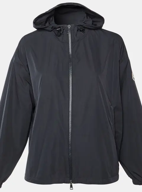 Moncler Black Nylon Tyx Zip Up Hooded Jacket S