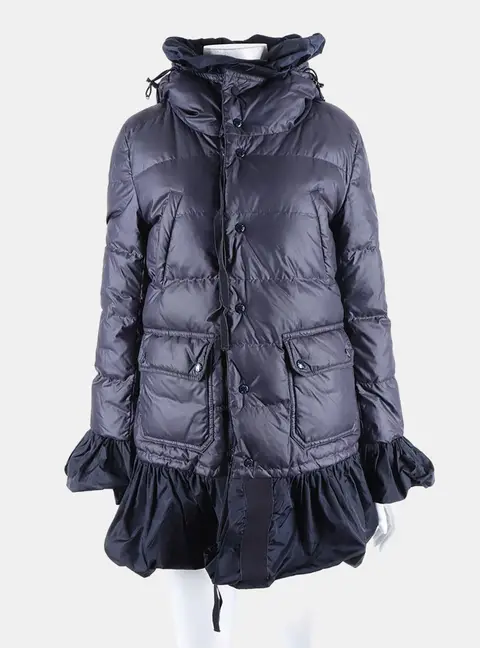 Moncler Blue Nylon, Polyester Down Jacket Size XXS