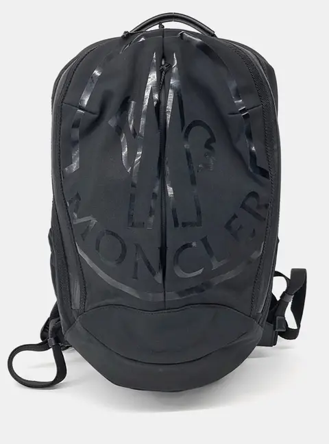 Moncler Medium Black Nylon Backpack Bag