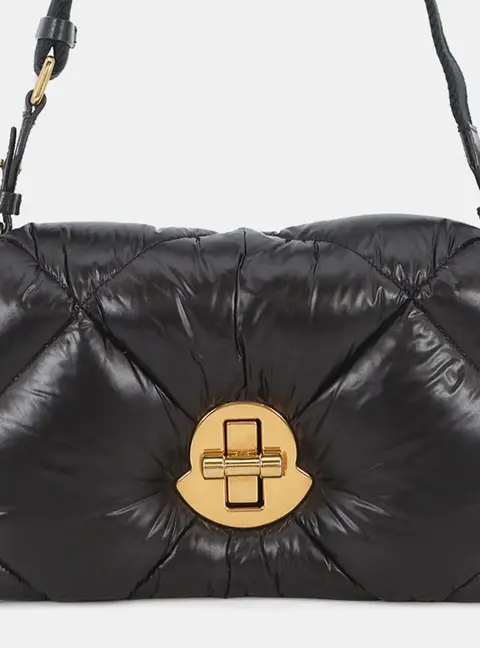 Moncler Puff Small Black Nylon Shoulder Bag