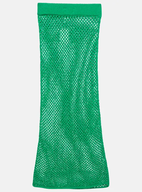 Monday Swimwear Palm Green Crochet Cape May Skirt M