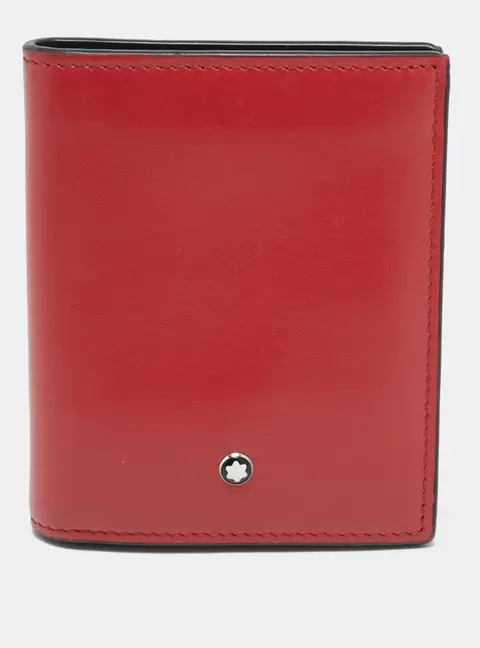 Montblanc Meisterstuck Red Leather 6CC Compact Wallet