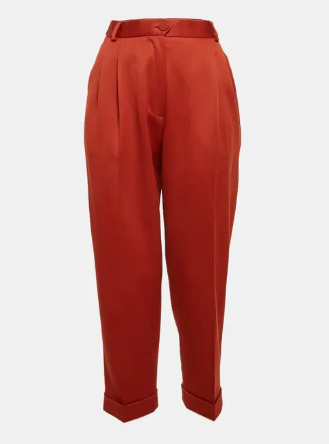Moschino Cheap and Chic Vintage Wool High-Rise Tapered Trousers M