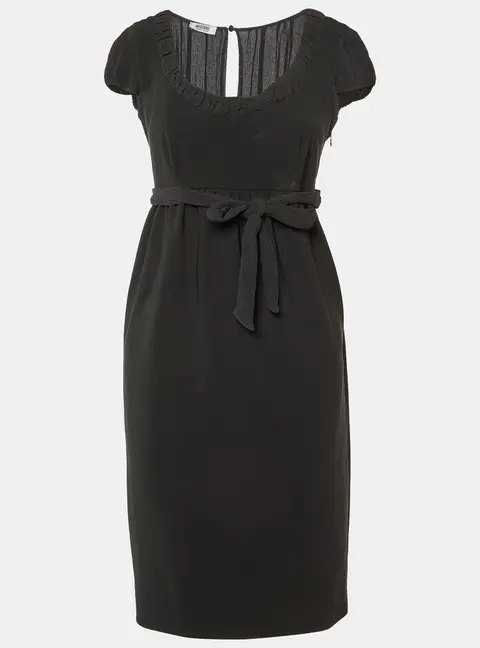Moschino Cheap and Chic Black Crepe Midi Dress S