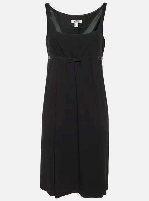 Moschino Cheap and Chic Black Crepe Sleeveless Mini Dress M