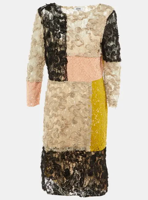 Moschino Cheap and Chic Multicolor Floral Lace Midi Dress L