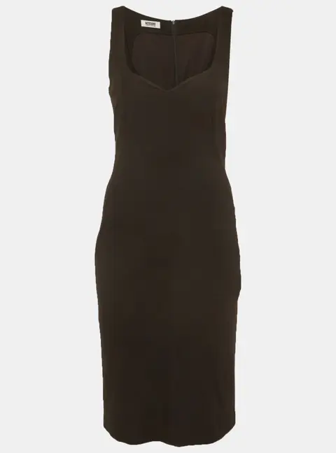 Moschino Cheap And Chic Black Cotton Knit Sleeveless Mini Dress M