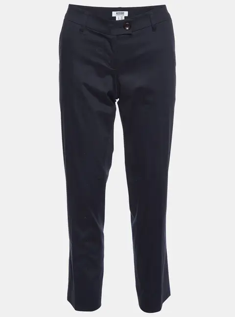 Moschino Cheap and Chic Black Cotton Tailored Trousers M