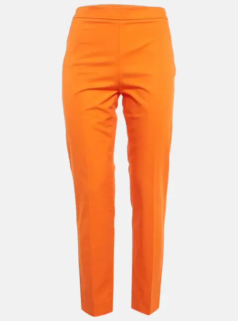 Moschino Couture Orange Cotton Regular Fit Trousers M