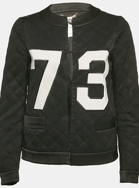 Moschino Couture Black Quilted Synthetic Jacket S