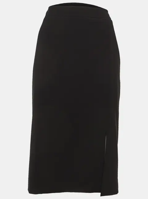Moschino Couture Black Crepe Pencil Skirt L