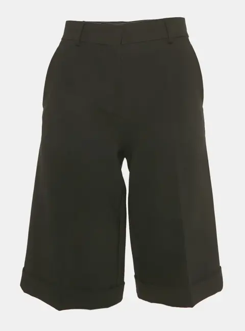 Moschino Couture Black Crepe Bermuda Shorts XS