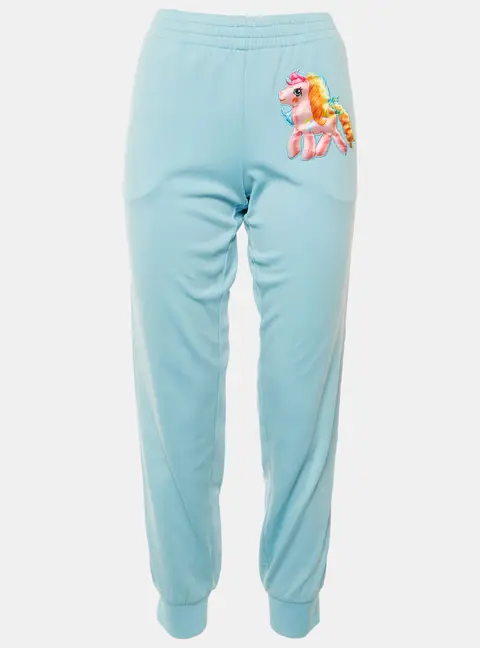 Moschino Couture Blue Jersey My Little Pony Jogger Pants M