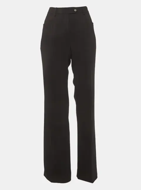 Moschino Couture Black Crepe Straight Leg Trousers M