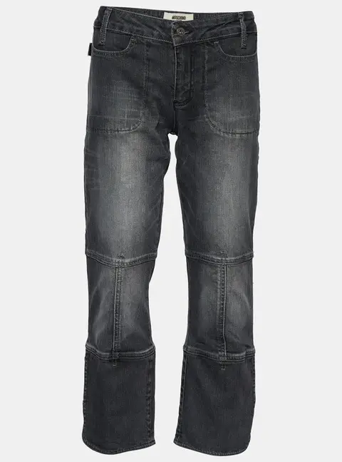 Moschino Jeans Dark Grey Denim Butterfly Back Detail Jeans L