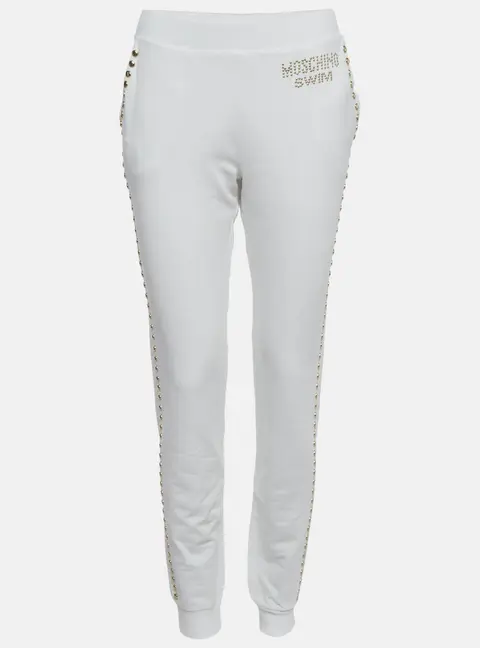 Moschino Swim White Studded Jersey Joggers M
