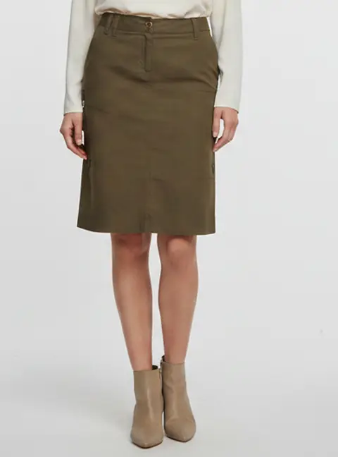 Moschino Green Linen Blend Short Skirt M