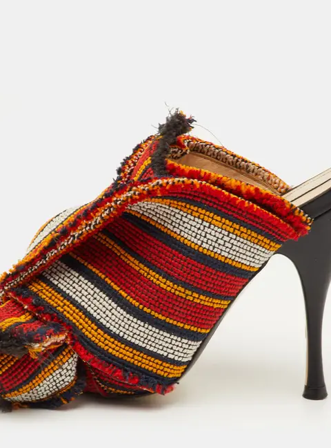 N21 Raso Knot Size 36 Multicolor Fabric and Leather Mules