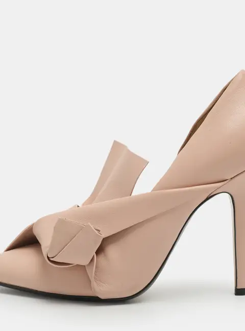 N21 Knot Size 37 Pink Leather D'orsay Pumps