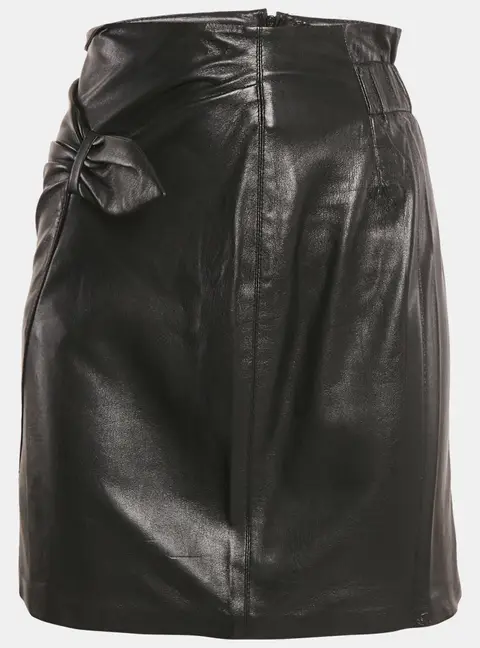 Nanushka Black Faux Leather Mini Skirt XS