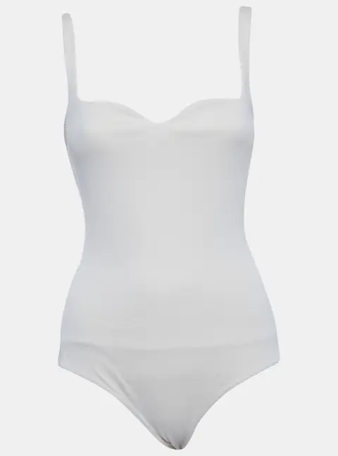 Nanushka Cream Jersey Sleeveless Lilou Bodysuit XS