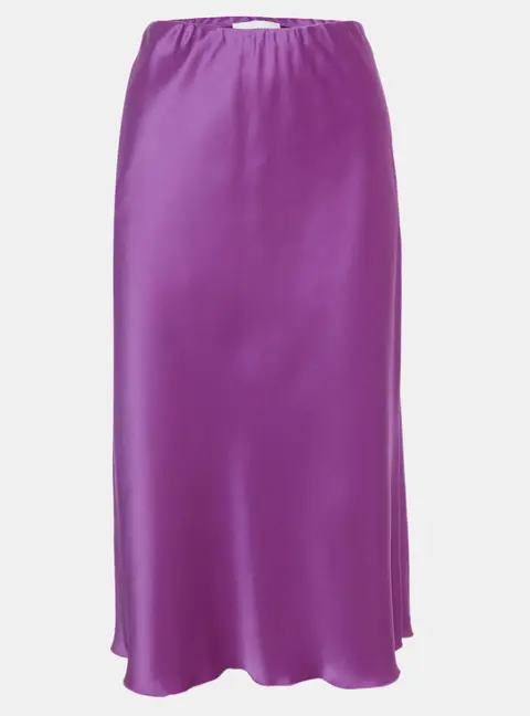 Nanushka Pink Satin Midi Skirt S