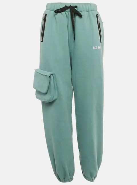 Natasha Zinko Blue Cotton Blend Jogger Sweatpants S