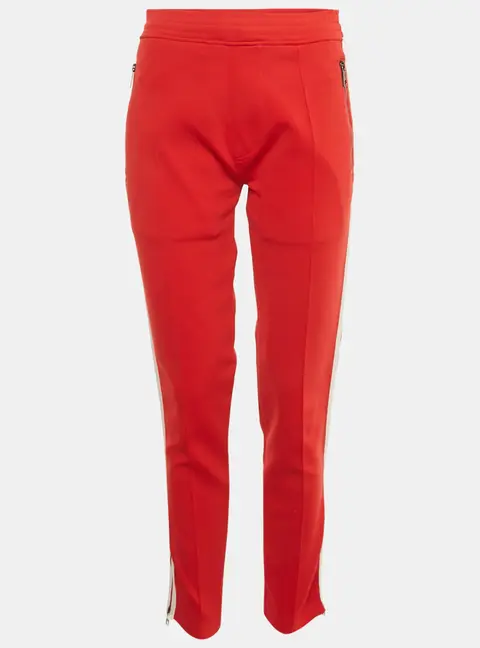 Neil Barrett Red Jersey Super Skinny Fit Track Pants S