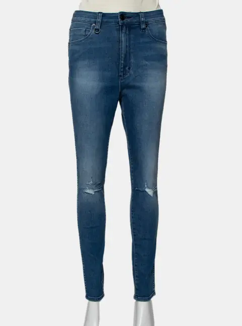 Neuw Blue Denim High Waist Skinny Distressed Marilyn Jeans M