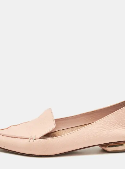 Nicholas Kirkwood Pink Leather Beya Loafers Size 36