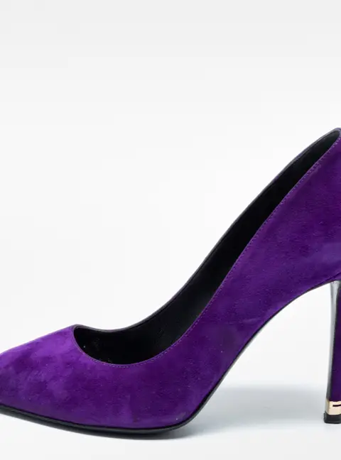 Nicholas Kirkwood Purple Suede Pointed Toe Pumps Size 38